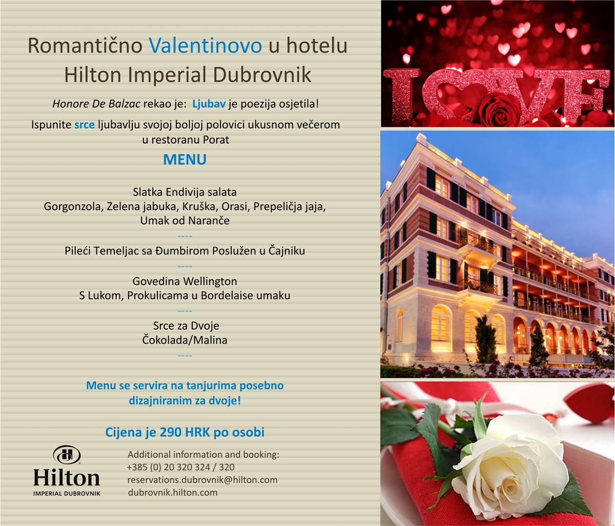 Valentinovo menu
