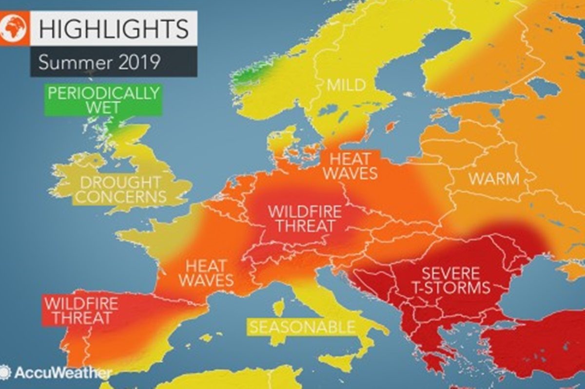PROGNOZA ZA LJETO Stižu paklene vrućine i razorne oluje 1 ACCU WEATHER