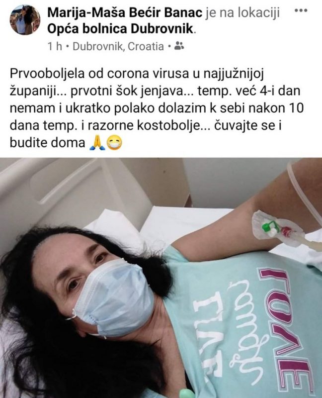 OGLASILI SE ZARAŽENI MARIJA I MARIO Kašalj, visoka temperatura, razorna kostobolja... Budite savjesni! 1 marija banac korona