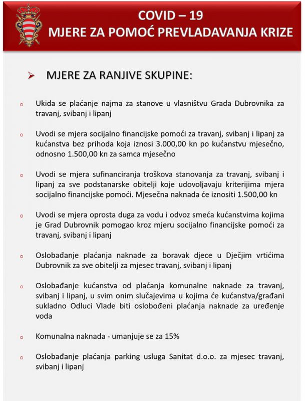 mjere ranjive skupine korona
