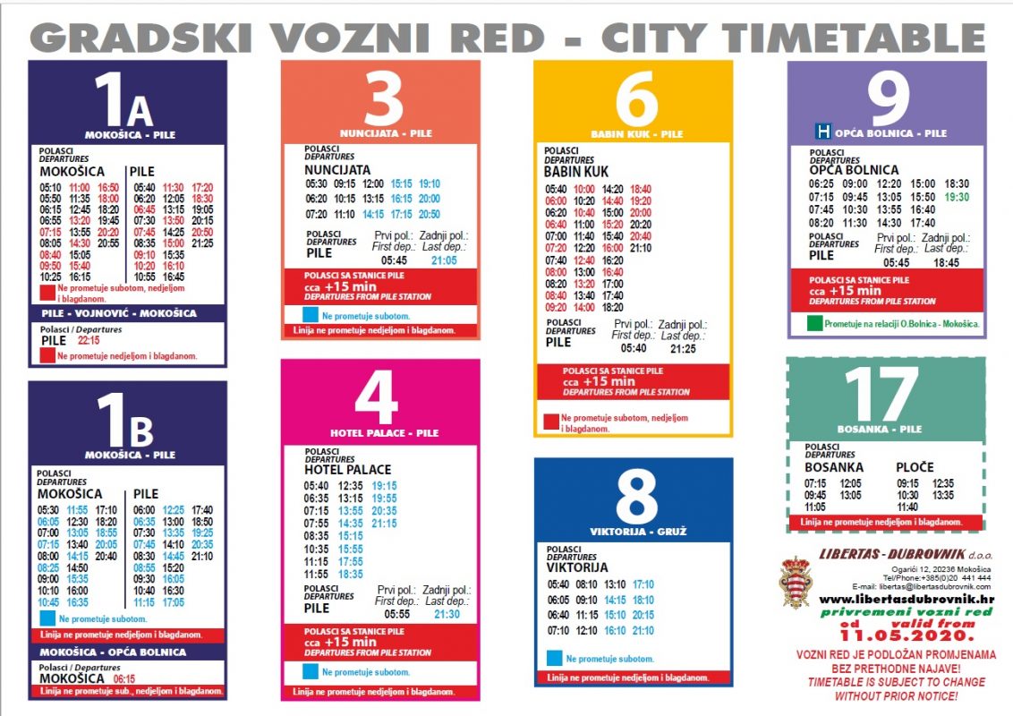 gradski vozini red
